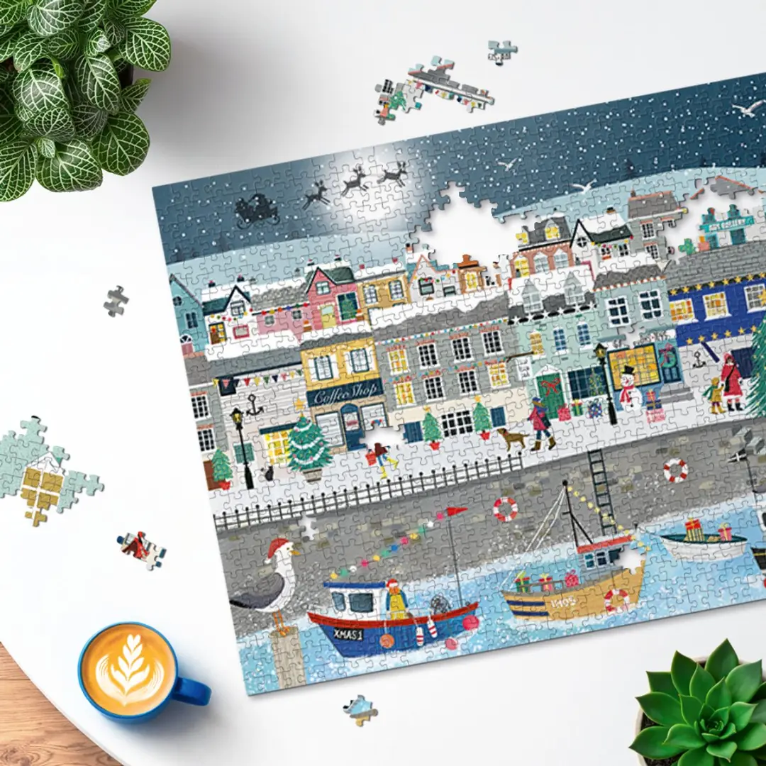 Ravensburger Kerst aan de Haven 1000 Puzzeldelen - afbeelding 6 van 6