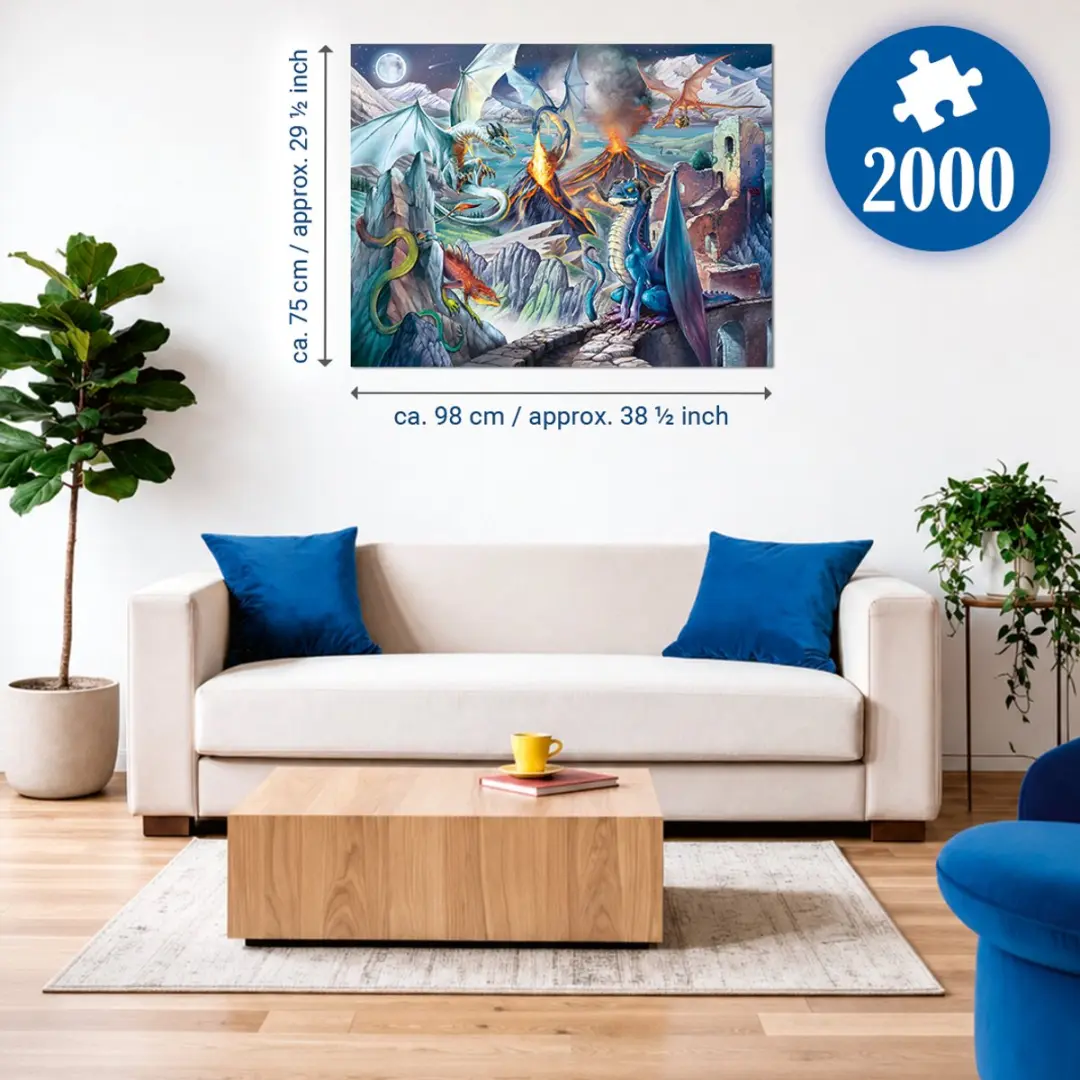 Ravensburger De Drakenwachters Puzzel 2000 Stukjes - afbeelding 3 van 4