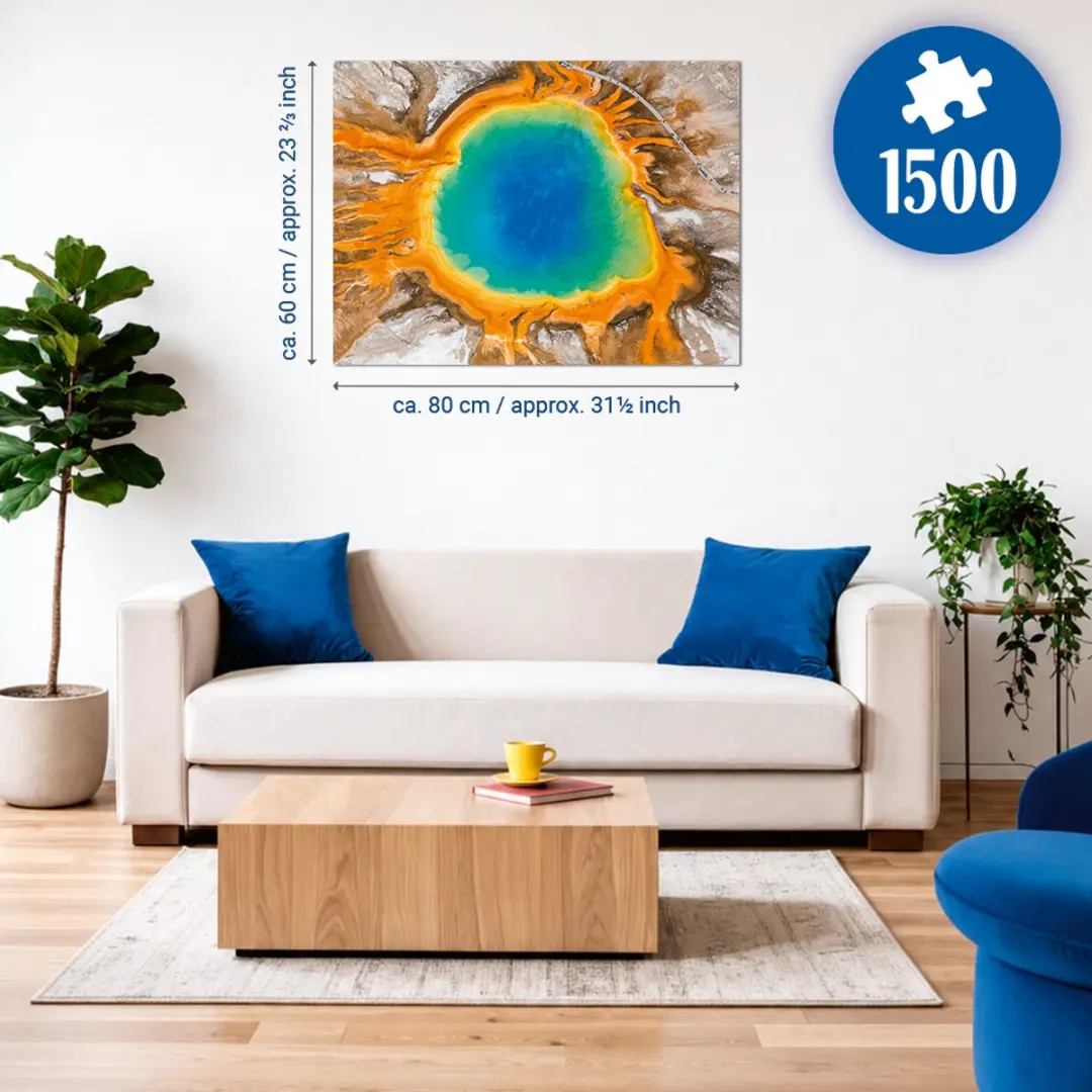 Ravensburger Yellowstone Grand Prismatic Spring Legpuzzel 500 Stuks - afbeelding 4 van 5