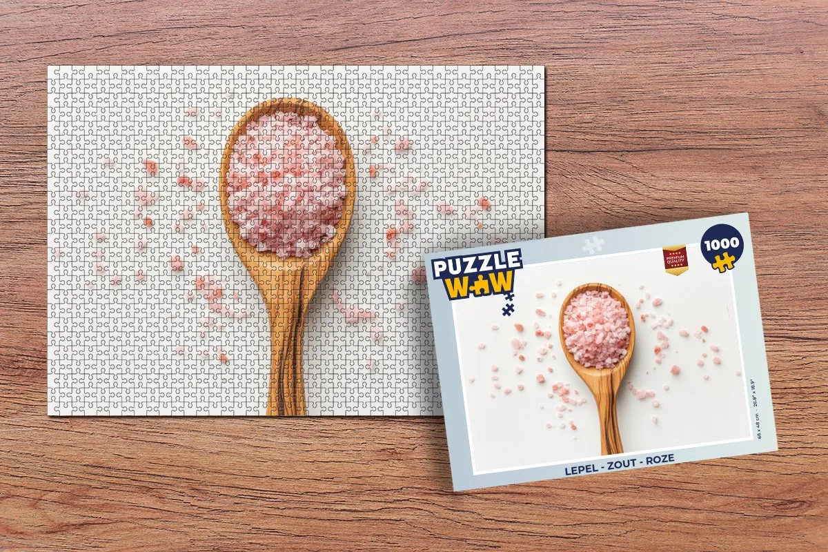 PuzzleWow Lepel Zout Legpuzzel 1000 Stuks - Roze