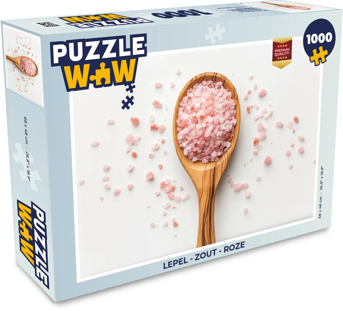 PuzzleWow Lepel Zout Legpuzzel 1000 Stuks - Roze