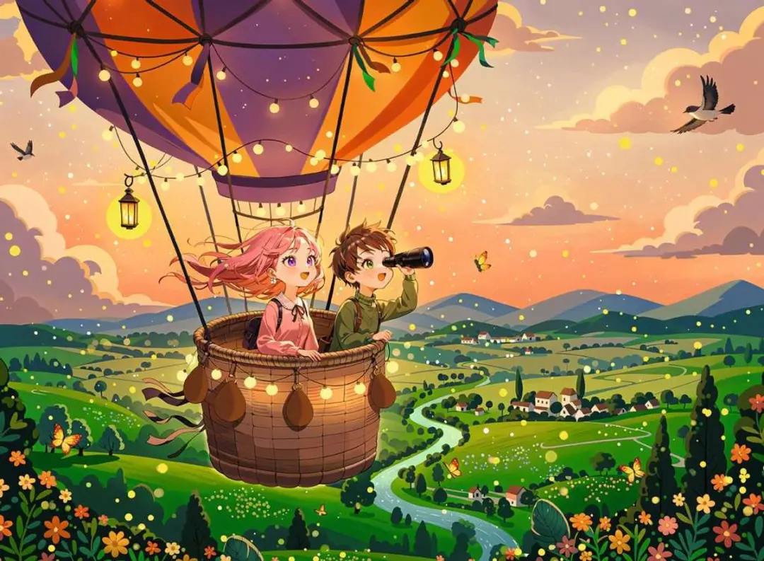 Ravensburger Cozy Sunset Sky Ride Puzzel 300 Stuks - afbeelding 3 van 3