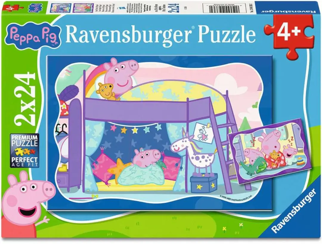 Ravensburger Good Night Peppa Kinderpuzzel 24 Stuks