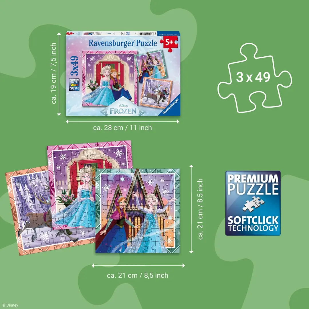 Ravensburger Disney Frozen Puzzel 3x49 Stuks - afbeelding 3 van 6