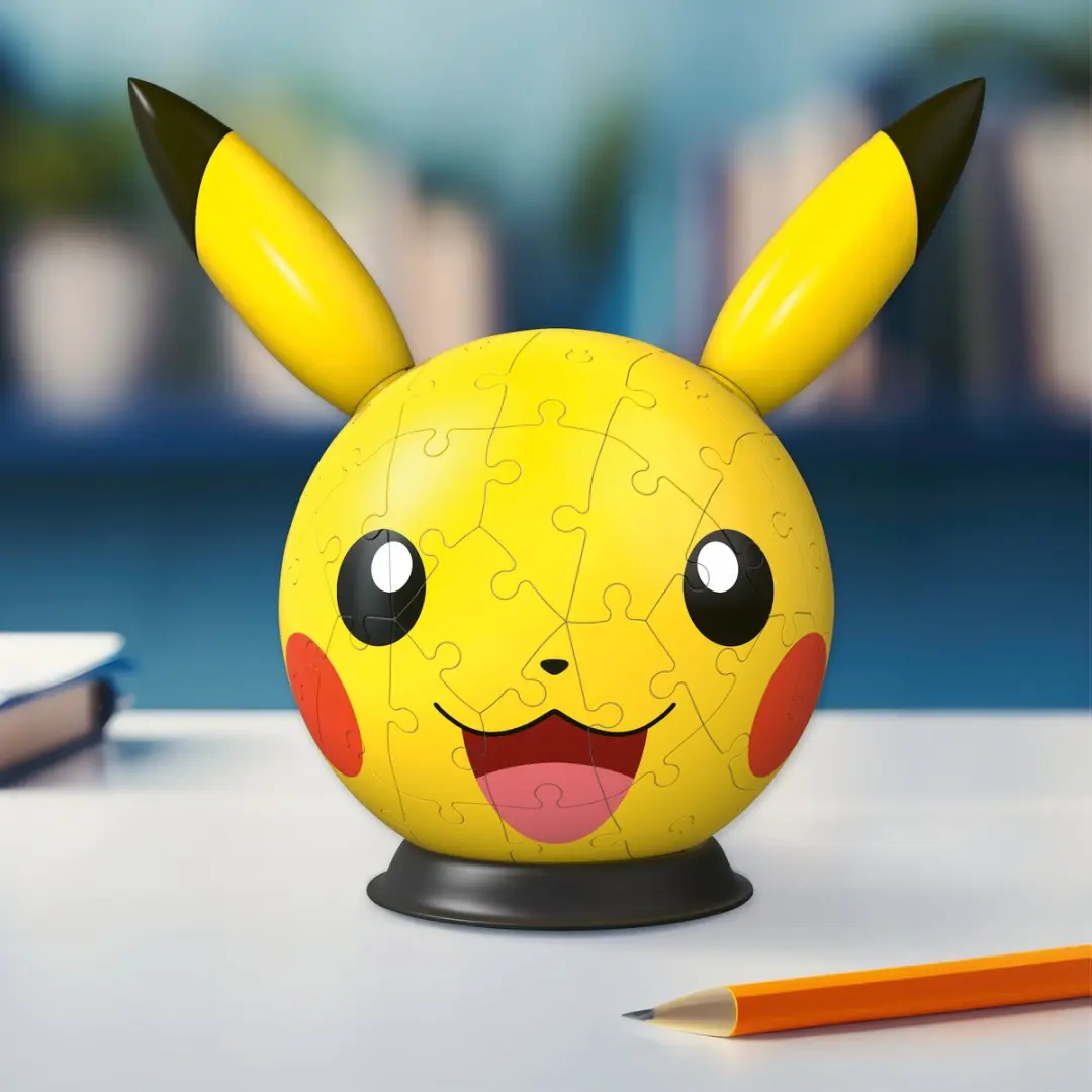 Ravensburger Pokémon Pikachu 3D Puzzelbal 72 Stukjes - afbeelding 5 van 6