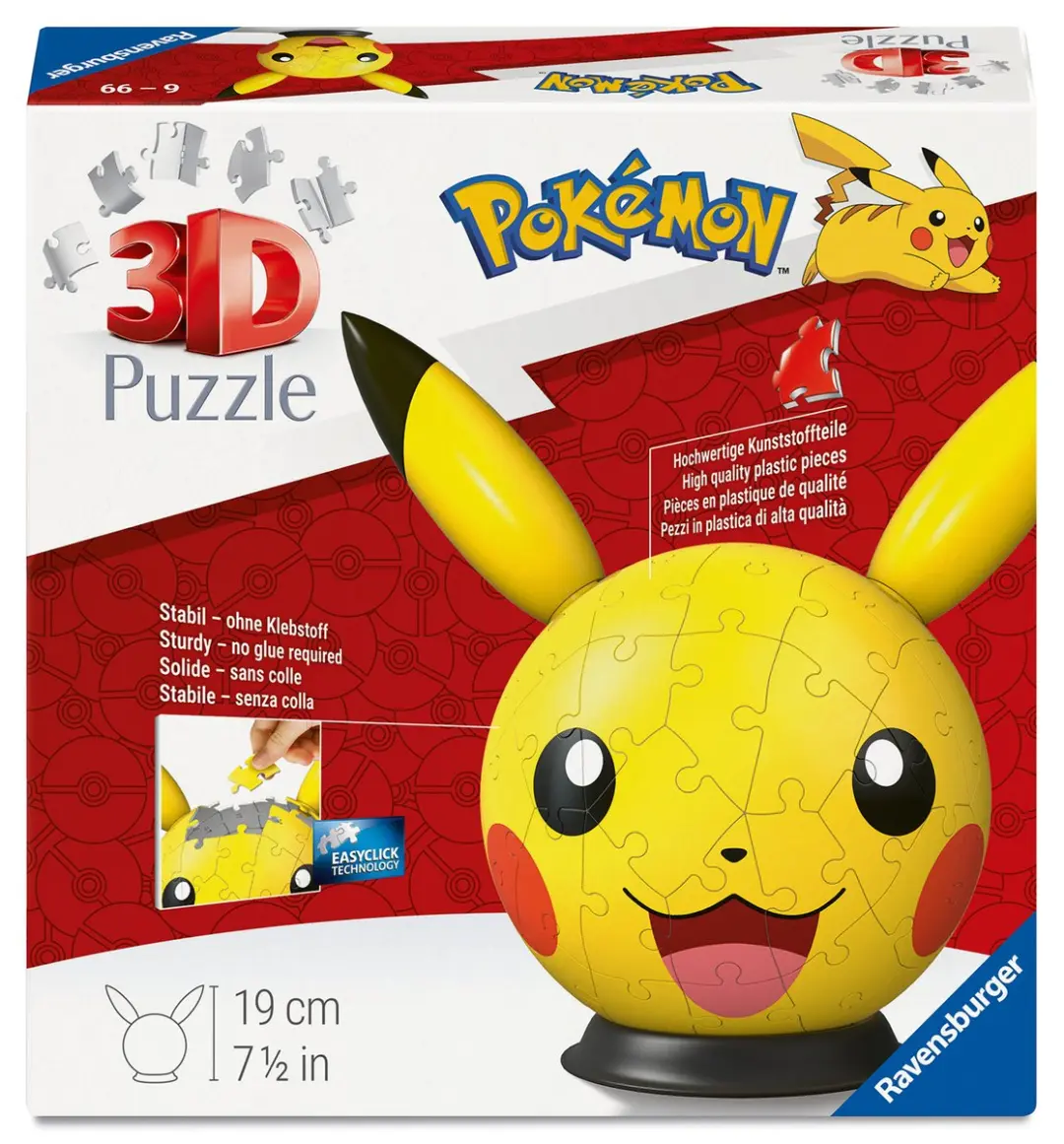 Ravensburger Pokémon Pikachu 3D Puzzelbal 72 Stukjes
