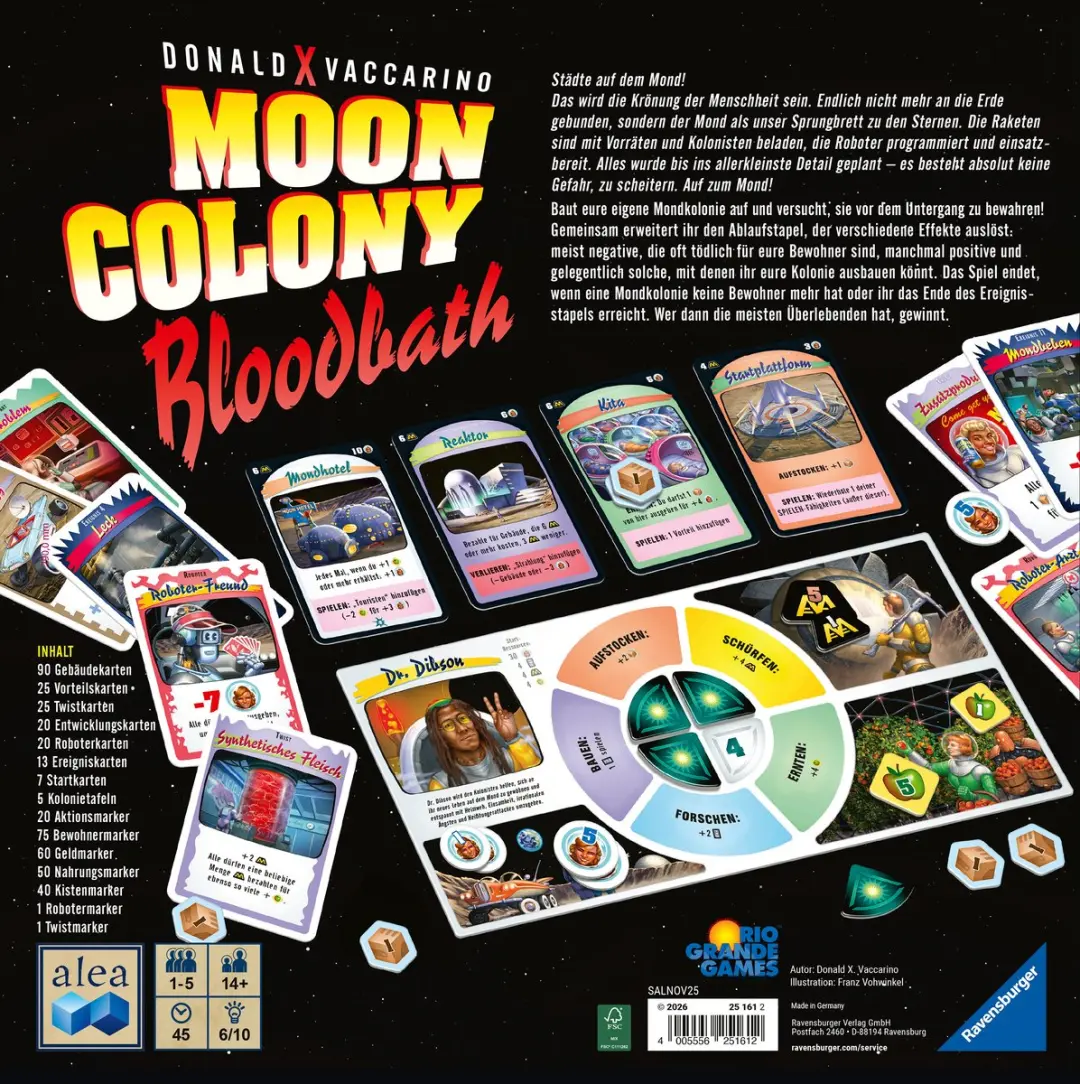 Ravensburger Alea Moon Colony Bloodbath Bordspel - afbeelding 3 van 5