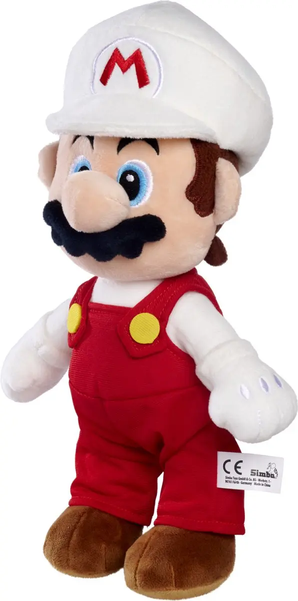 Simba Super Mario Fire Mario Pluche 30cm - afbeelding 2 van 3