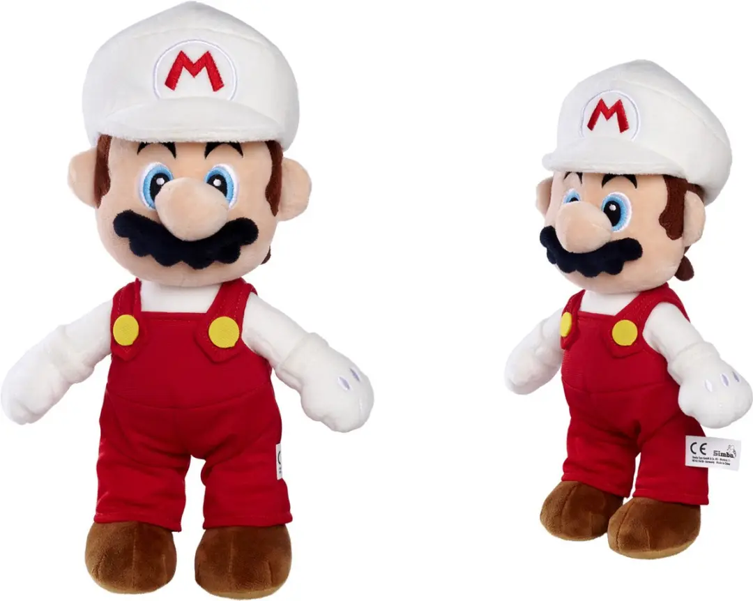 Simba Super Mario Fire Mario Pluche 30cm - afbeelding 3 van 3