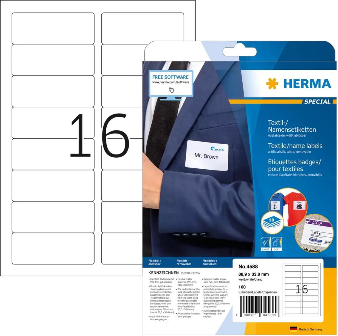 Herma 4588 Verwijderbare Naamsetiketten A4