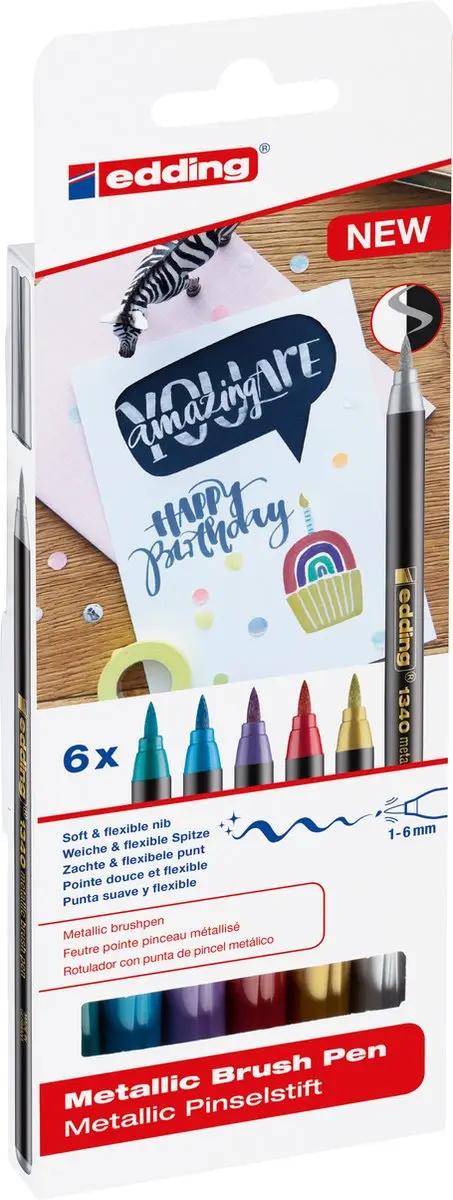 edding 1340 Brushpen Metallic