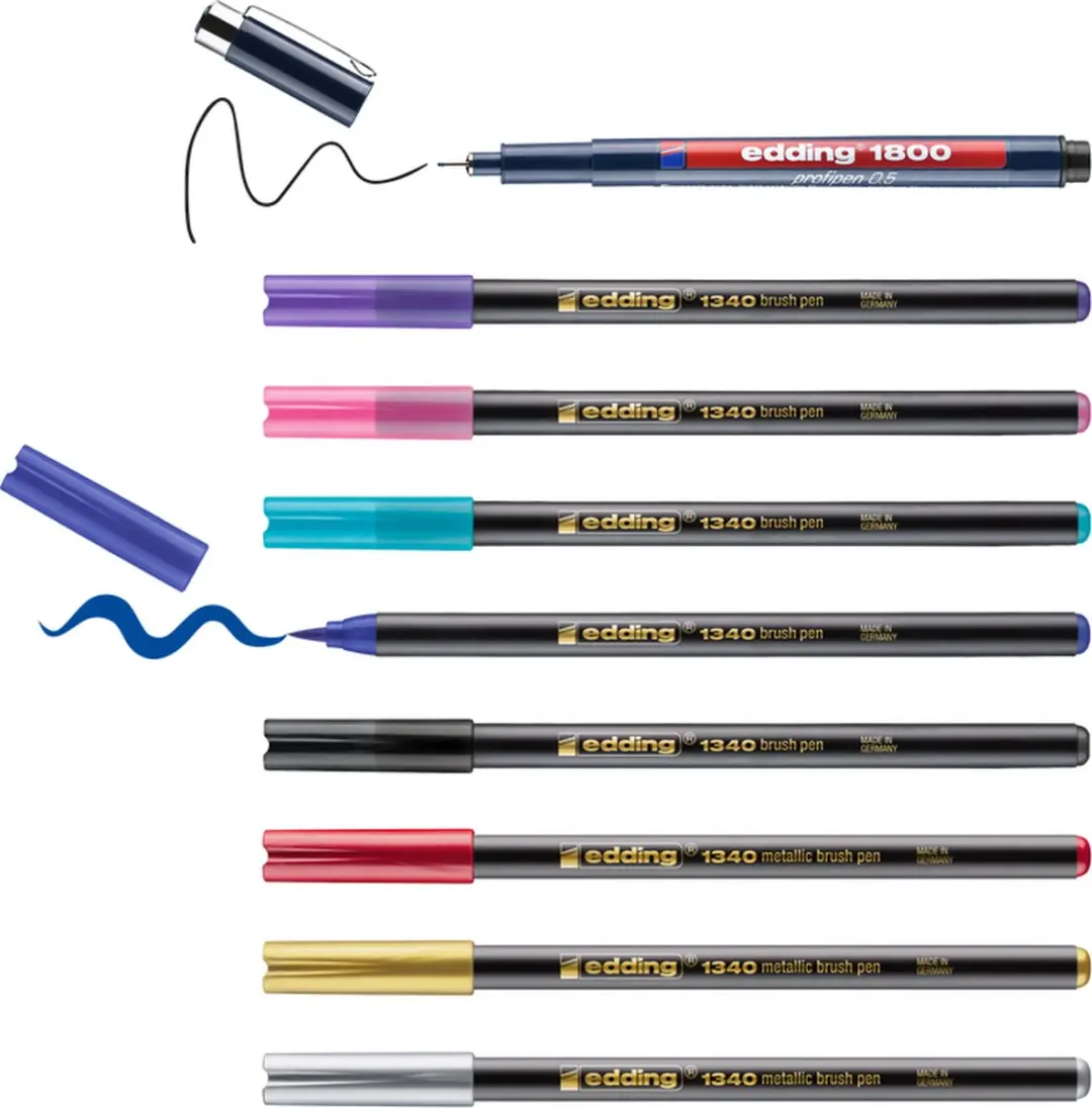 edding 1340 Happy Lettering Set - 11 Stuks - afbeelding 5 van 6