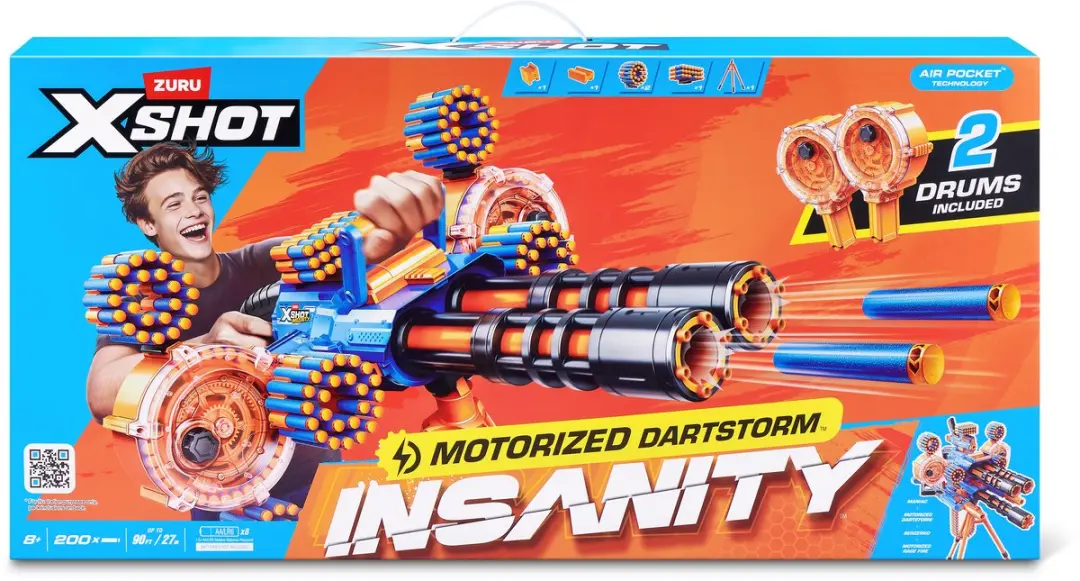 XSHOT Insanity Dartstorm Blaster - Blauw - afbeelding 3 van 6