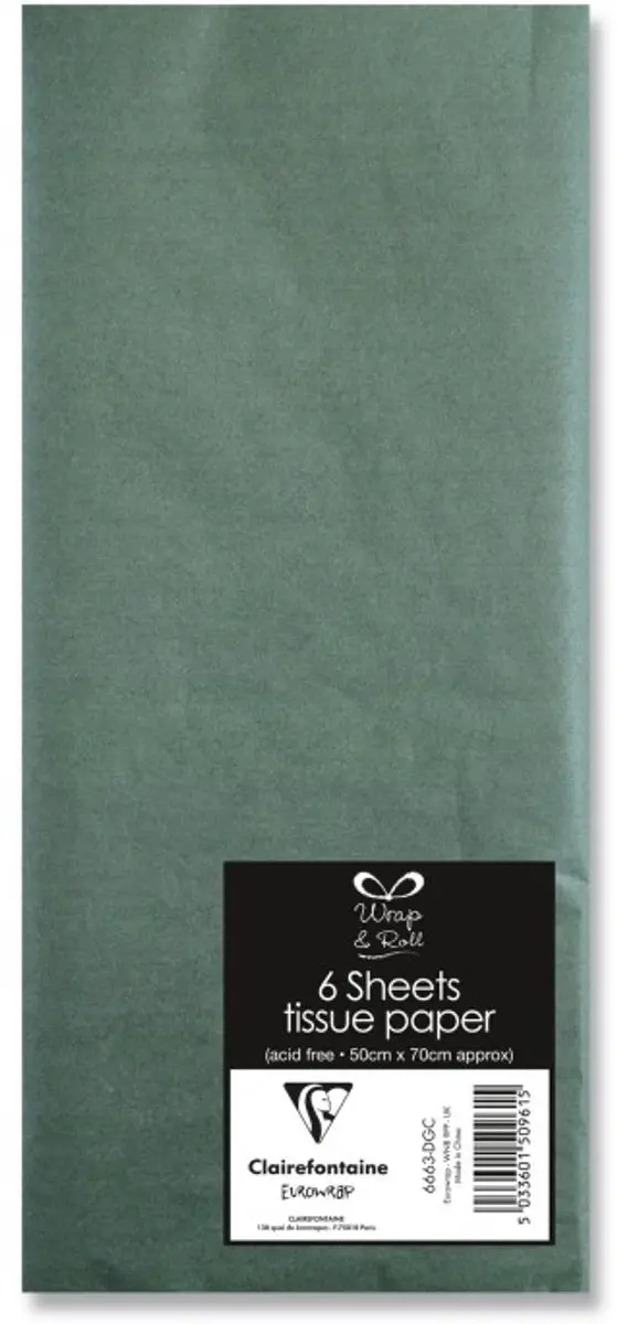 Clairefontaine zijdepapier 500 x 700 mm, donkergroen