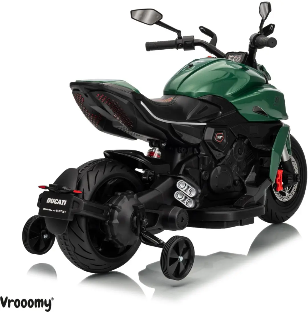 Vrooomy Ducati x Bentley Diavel V4 12V Elektrische Kindermotor Groen - afbeelding 2 van 6