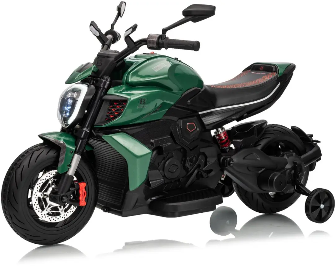 Vrooomy Ducati x Bentley Diavel V4 12V Elektrische Kindermotor Groen