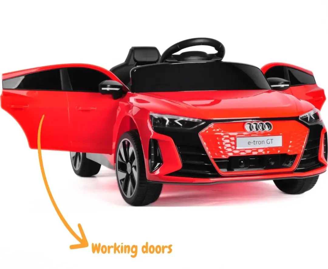Vrooomy Audi e-Tron GT 12V Kinderauto - Rood - afbeelding 5 van 6
