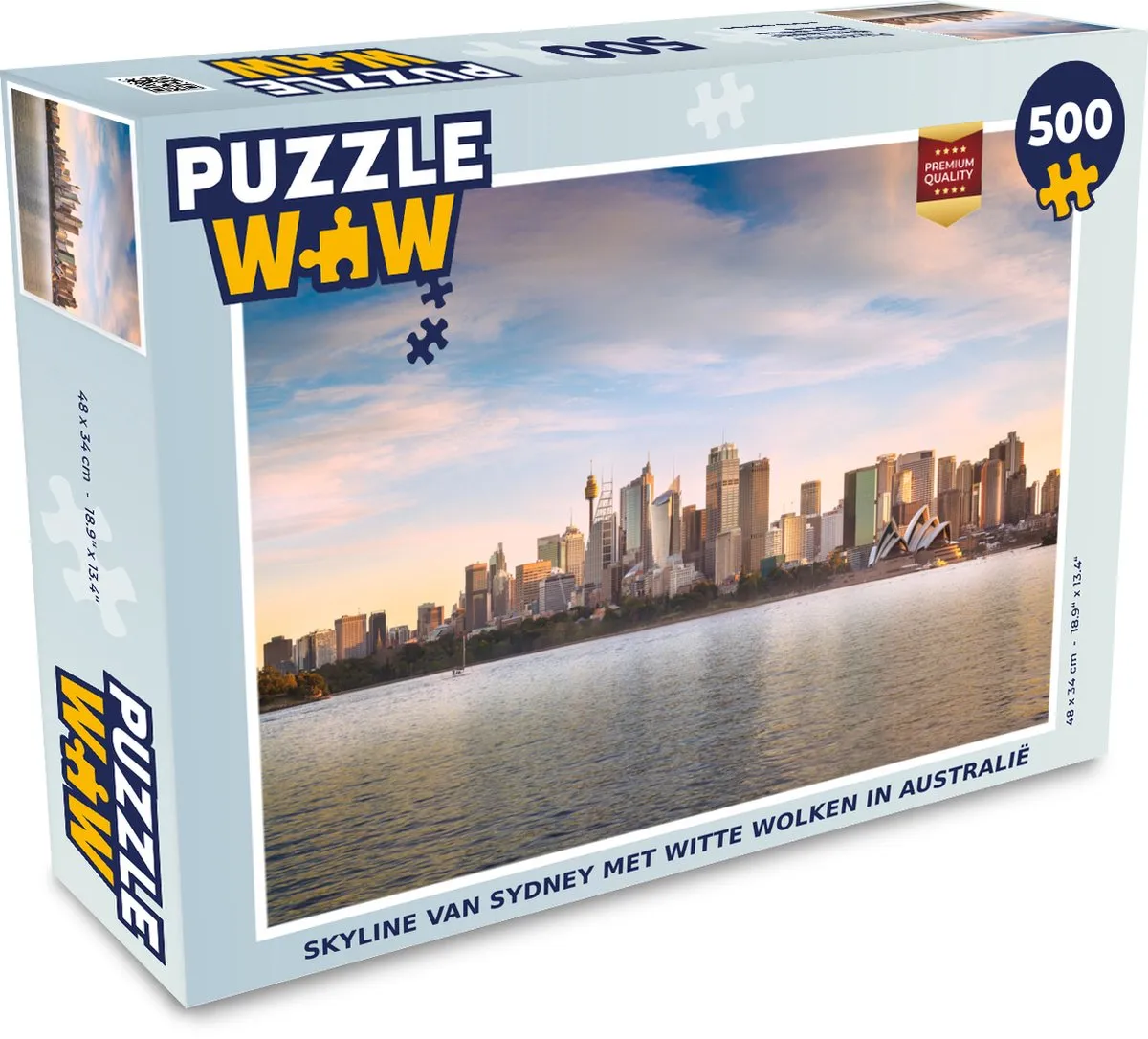 PuzzleWow Skyline Sydney Legpuzzel 500 Stuks - Multicolor