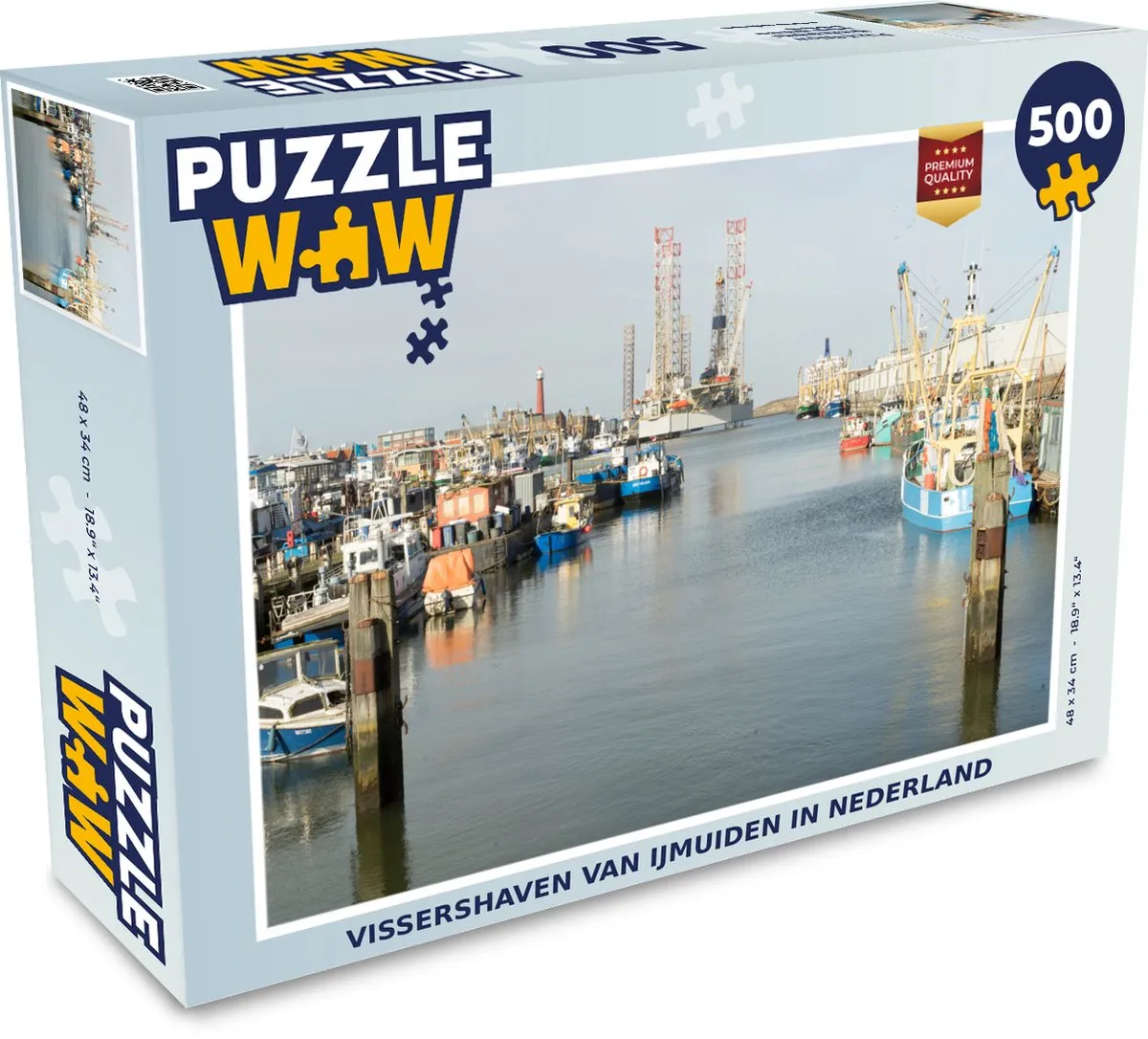 PuzzleWow Vissershaven van IJmuiden Legpuzzel 500 Stuks
