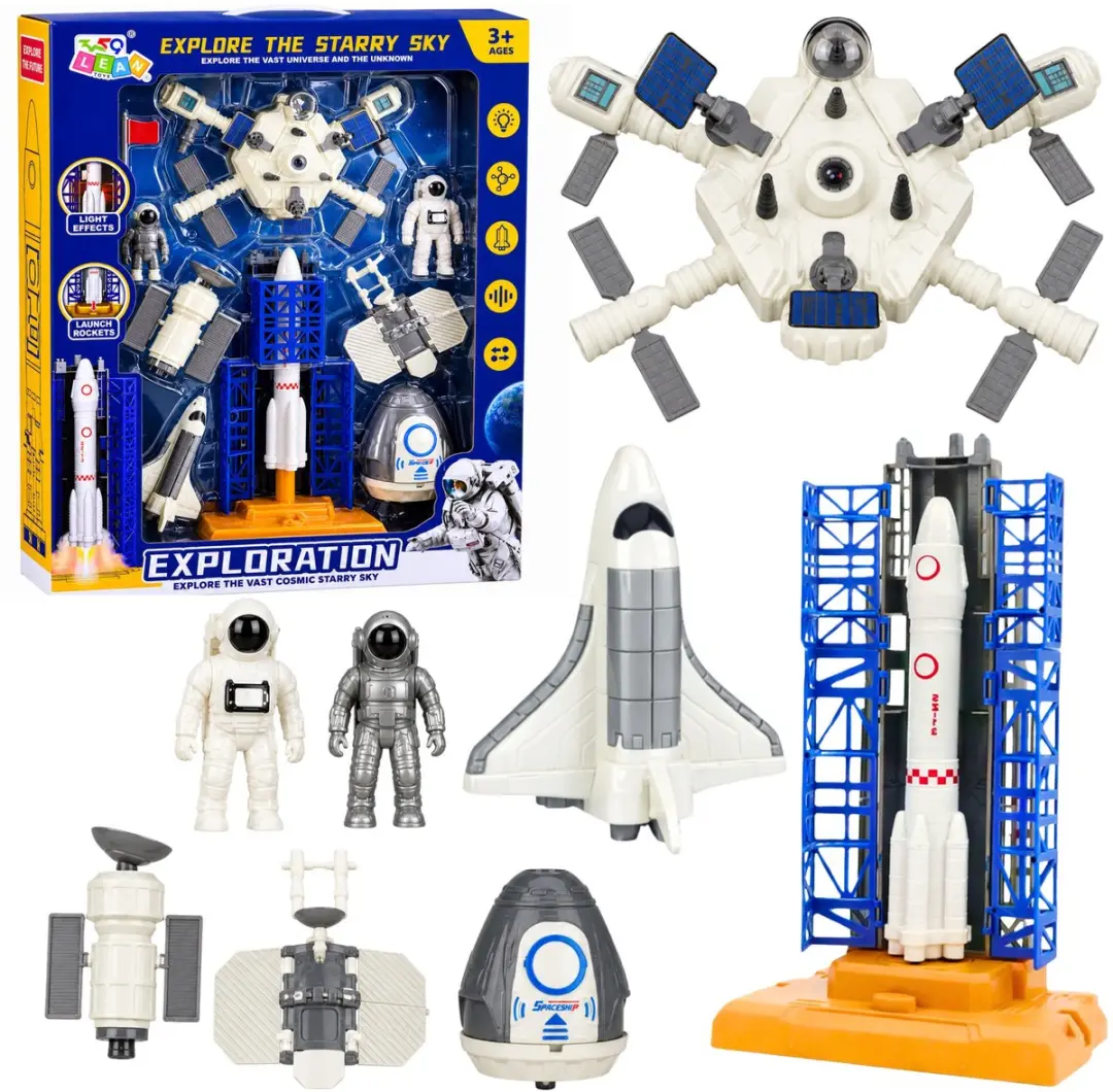 Lean Toys Ruimtestation Raketshuttle Set