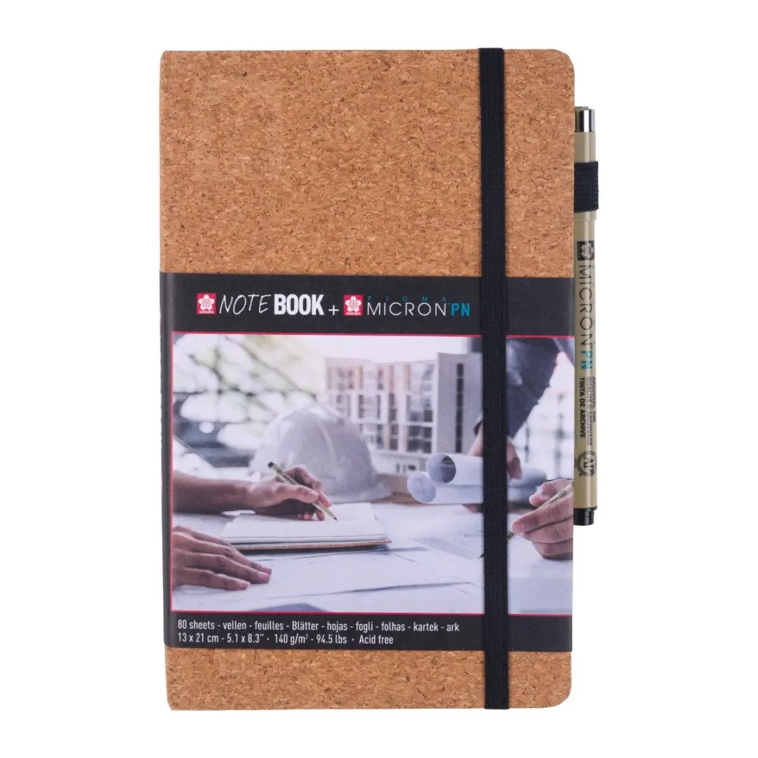 Sakura notebook kurk 13 x 21 cm + Micron PN