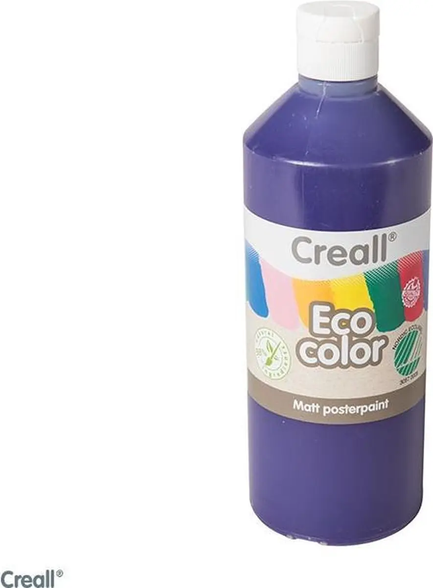 Creall plakkaatverf ECO COLOR 500 ml paars kinderverf milieuvriendelijk.