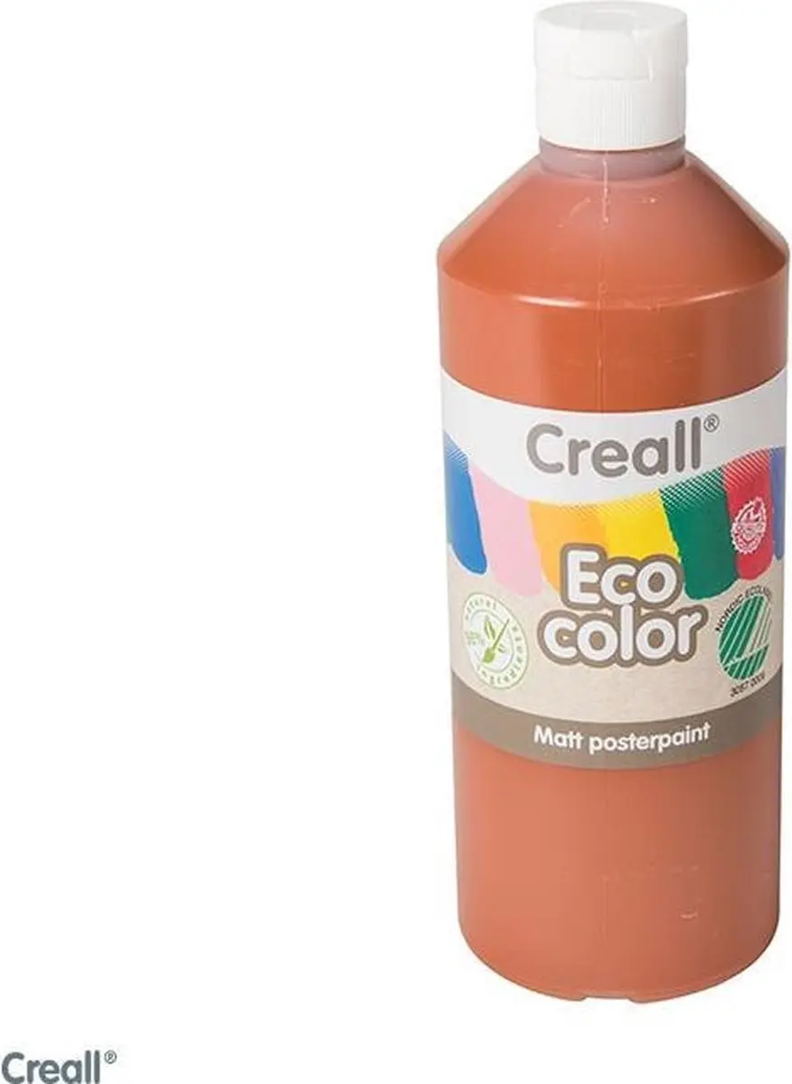 Creall plakkaatverf ECO COLOR 500 ml lichtbruin milieuvriendelijk.