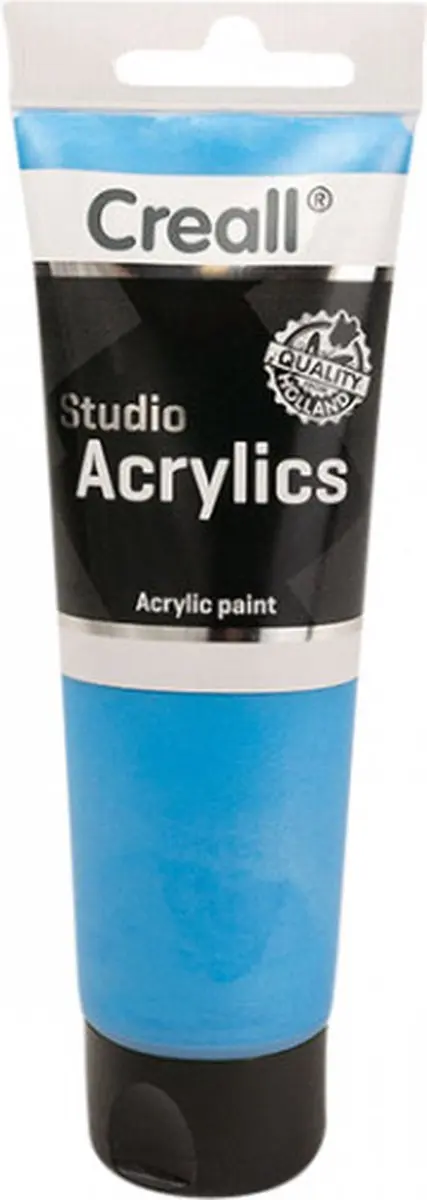 Creall acrylverf studio acrylics metallic blue 120ml tube schilderen.