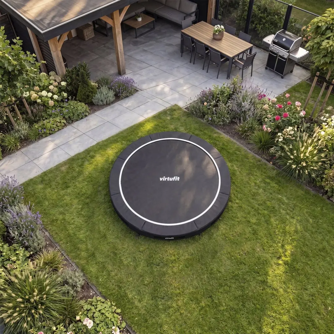 VirtuFit Inground Trampoline 251cm - Zwart - afbeelding 2 van 6