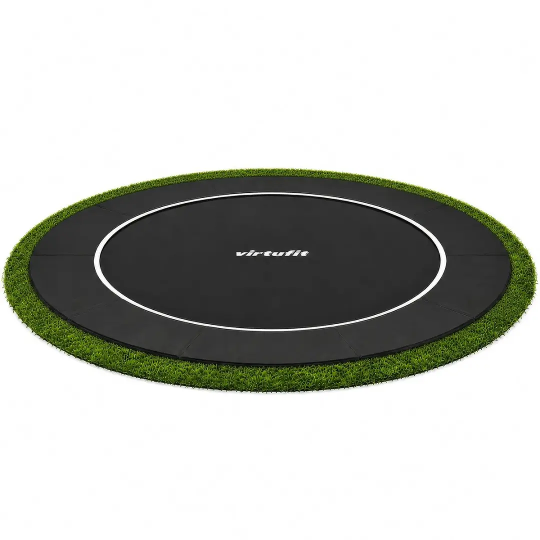 VirtuFit GroundLevel Trampoline 366cm - Zwart