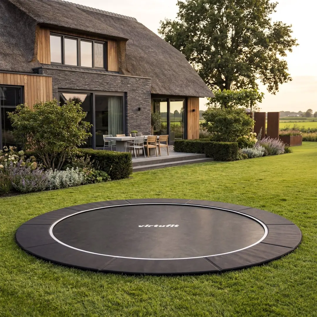 VirtuFit GroundLevel Trampoline 366cm - Zwart - afbeelding 6 van 6