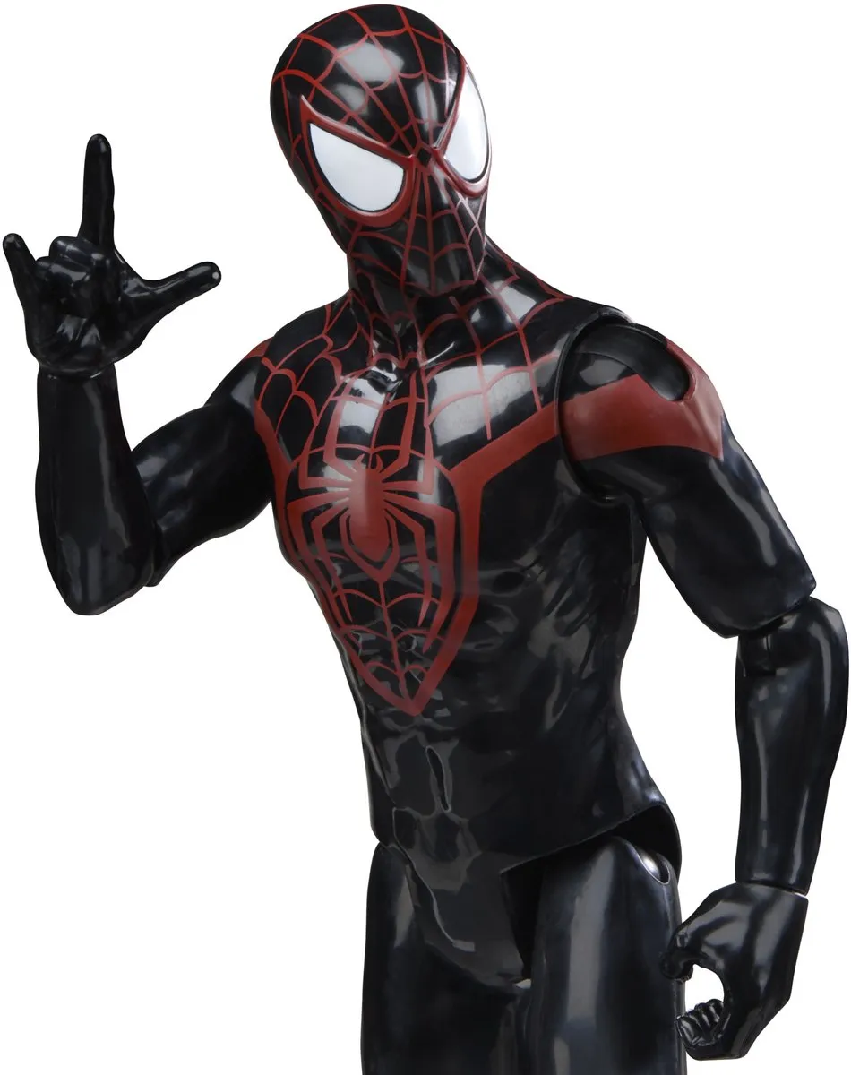 Marvel Spider-Man Miles Morales Titan Series Actiefiguur 30cm - Zwart
