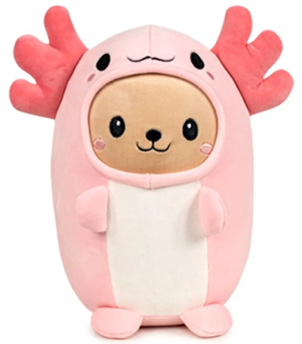 Topknuffels Kat Axolotl Onesie Pluche Knuffel 25cm - Roze