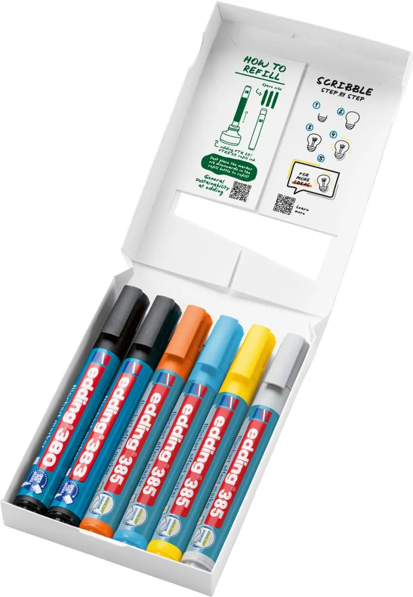 edding 385 Marker Set - 6 Stuks - afbeelding 6 van 6