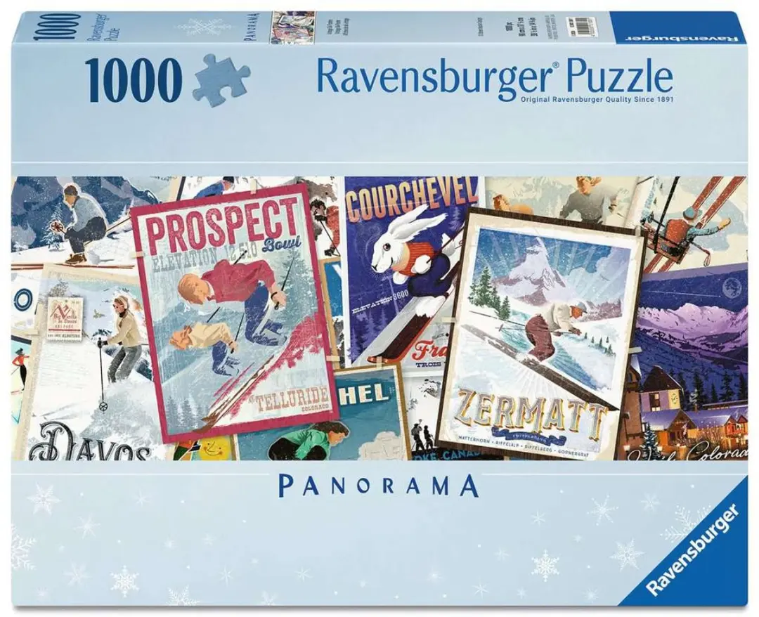 Ravensburger Vintage Ski Posters Legpuzzel 1000 Stuks