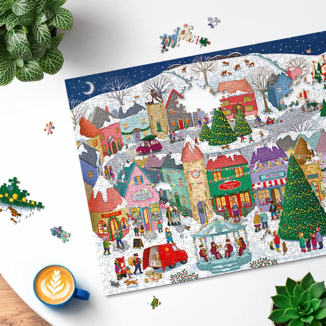Ravensburger Betoverende Kerststad Legpuzzel 1000 Stuks - afbeelding 5 van 6