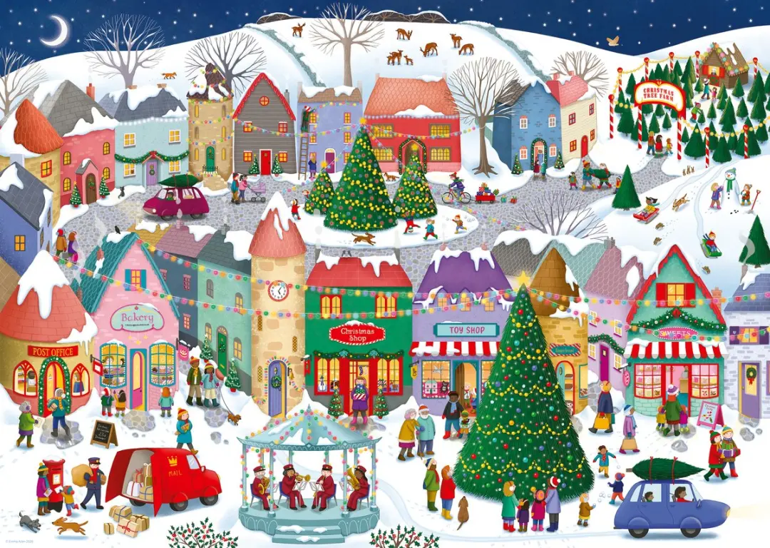 Ravensburger Betoverende Kerststad Legpuzzel 1000 Stuks - afbeelding 3 van 6