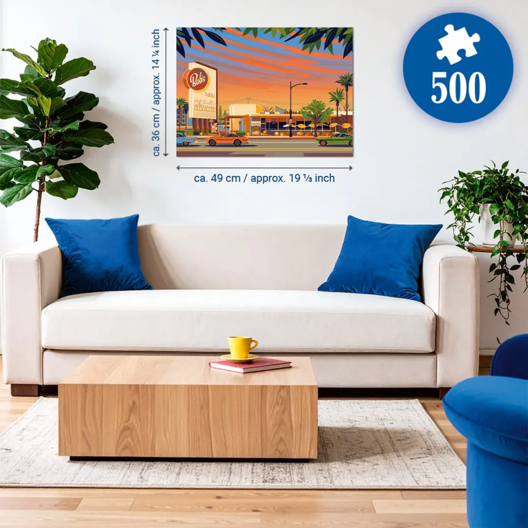 Ravensburger American Diner Puzzel 500 Stuks - afbeelding 4 van 5