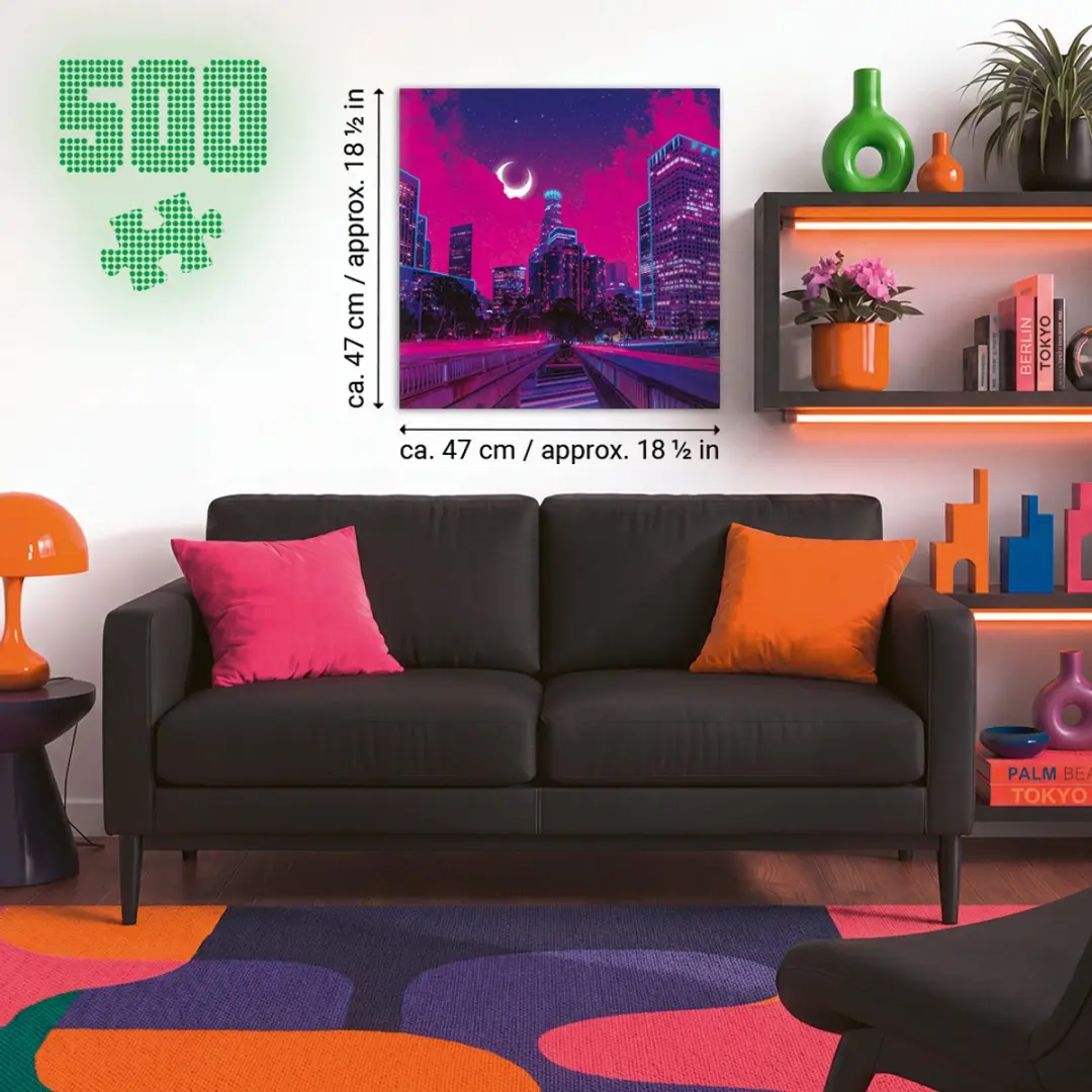 Ravensburger Los Angeles Puzzel 500 Stukjes Neon - afbeelding 3 van 4