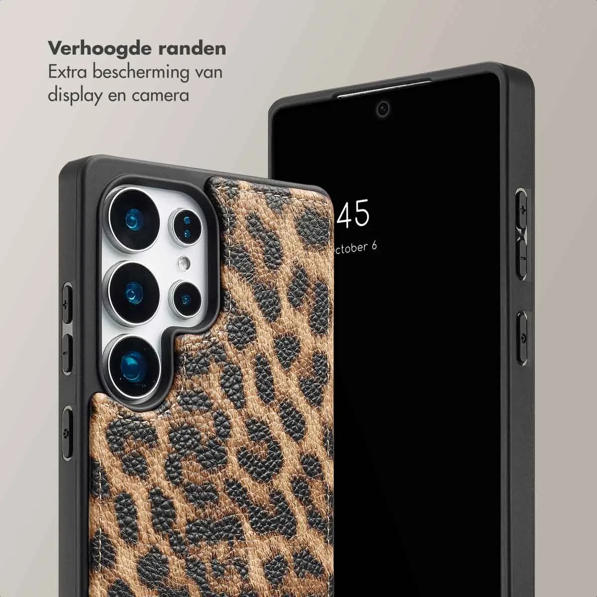 Selencia Hoesje Samsung Galaxy S25 Ultra - Leopard - 2 Pasjes