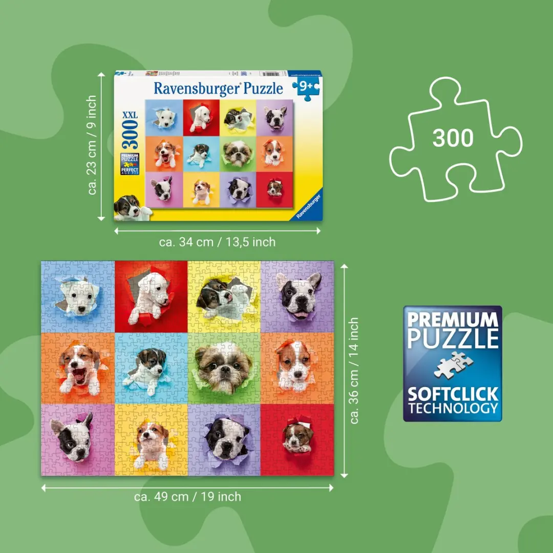 Ravensburger Puppy Pop Out XXL Puzzel 300 Stuks - afbeelding 3 van 4
