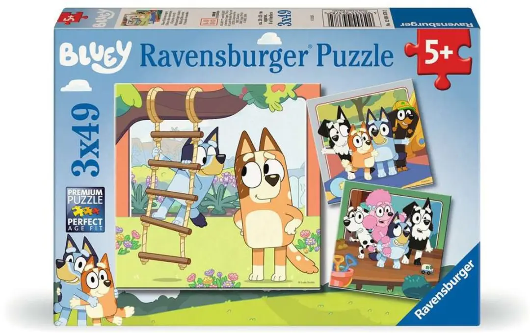 Ravensburger Bluey Kinderpuzzel 3x49 Stuks