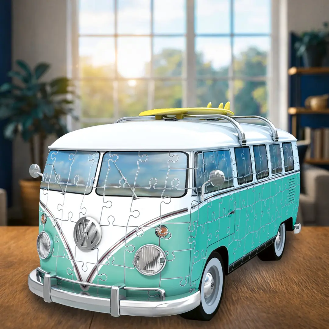 Ravensburger Iconics Volkswagen T1 Chrome Edition 3D Puzzle - 174 Stukjes - afbeelding 5 van 6