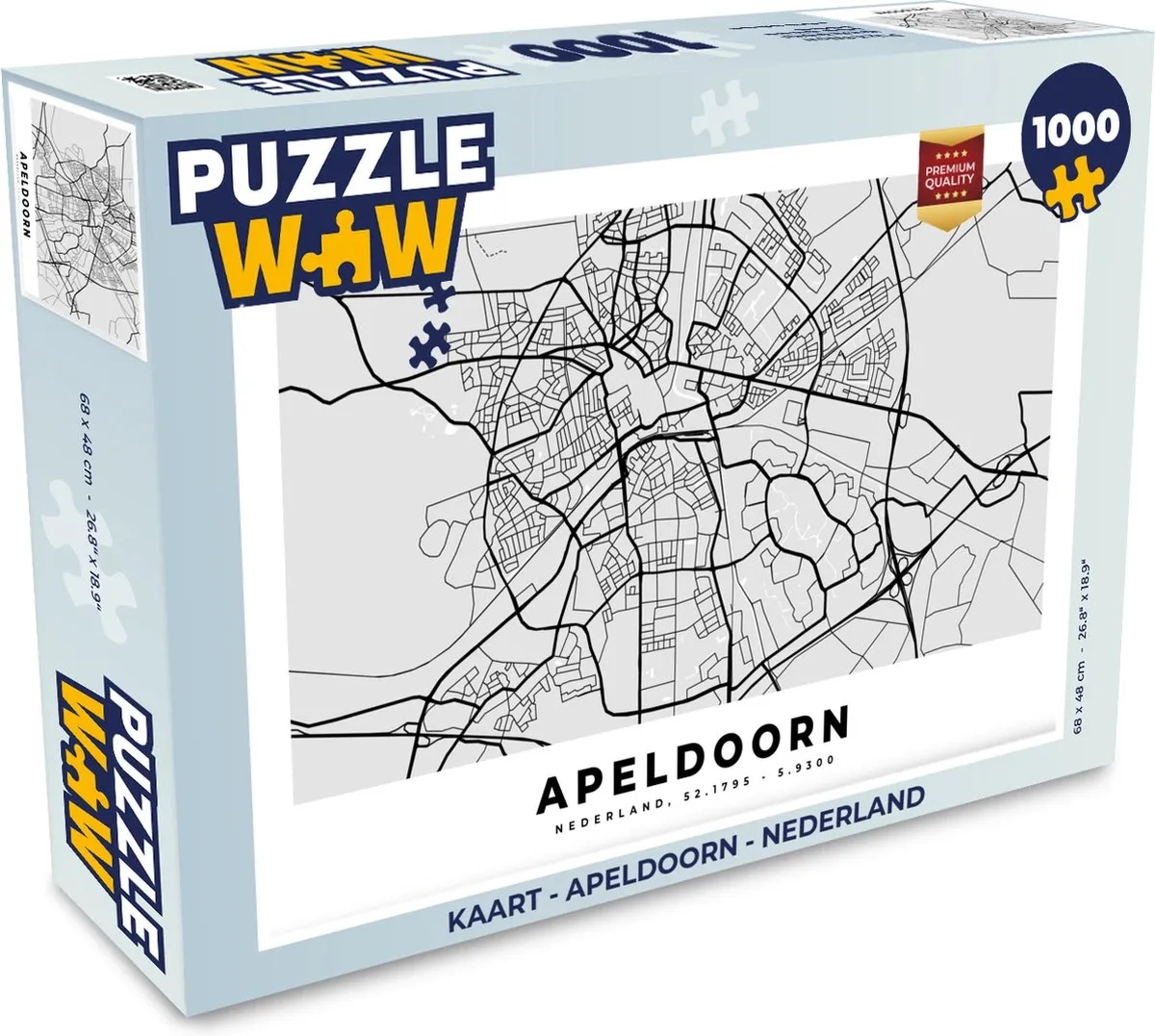PuzzleWow Legpuzzel Apeldoorn Nederland 1000 Stuks - Multicolor