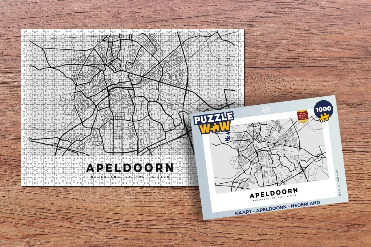 PuzzleWow Legpuzzel Apeldoorn Nederland 1000 Stuks - Multicolor