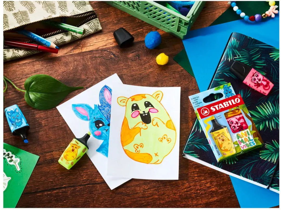 STABILO Boss Mini Animal Vibes Markeerstiften - 3 Stuks - afbeelding 4 van 4