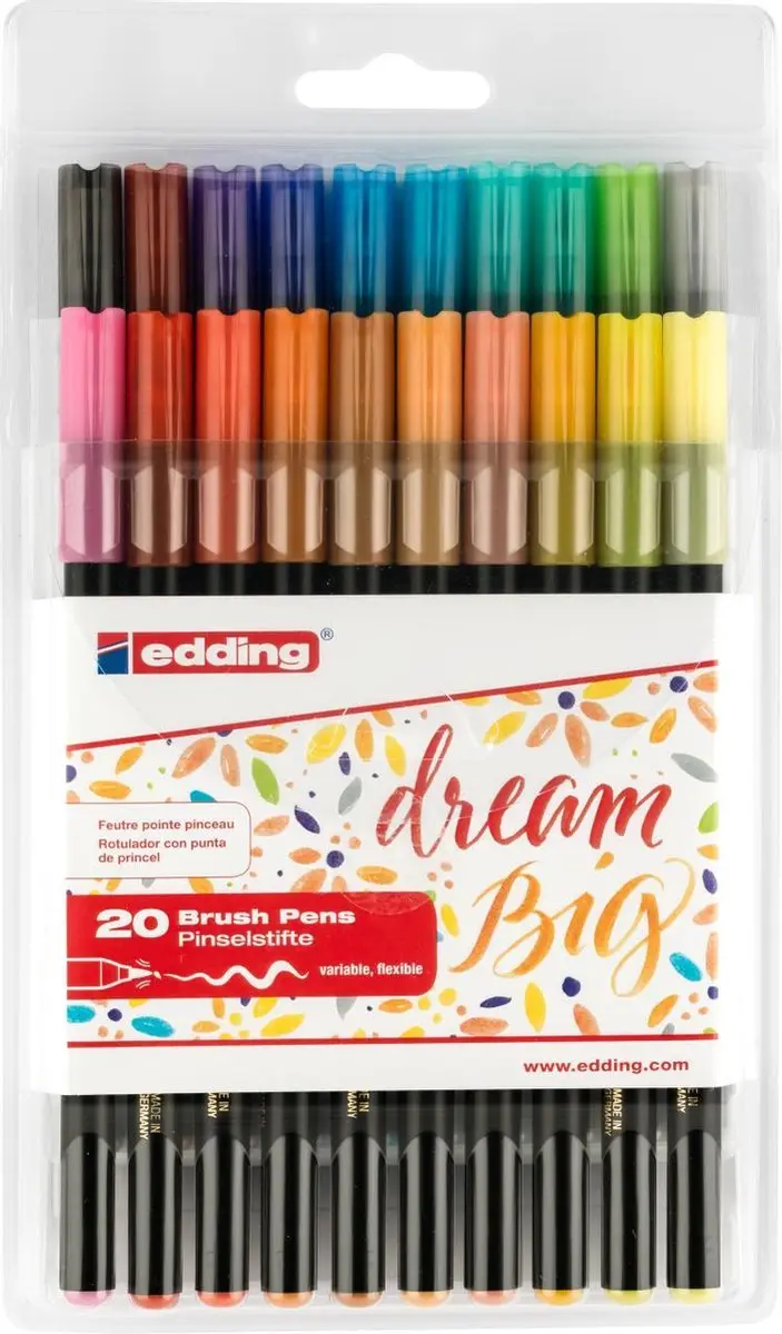 edding 1340/20S Brushpen Set - 20 Stuks - Meerkleurig - afbeelding 5 van 6