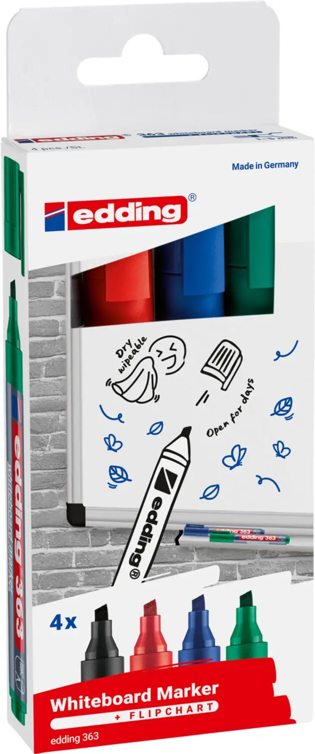 edding 363 Whiteboardmarkers - 4 Stuks - afbeelding 4 van 5