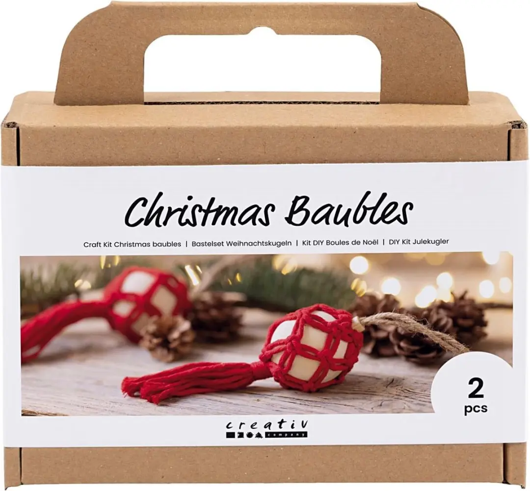 Creativ Company Macramé Kerstballen Knutselset