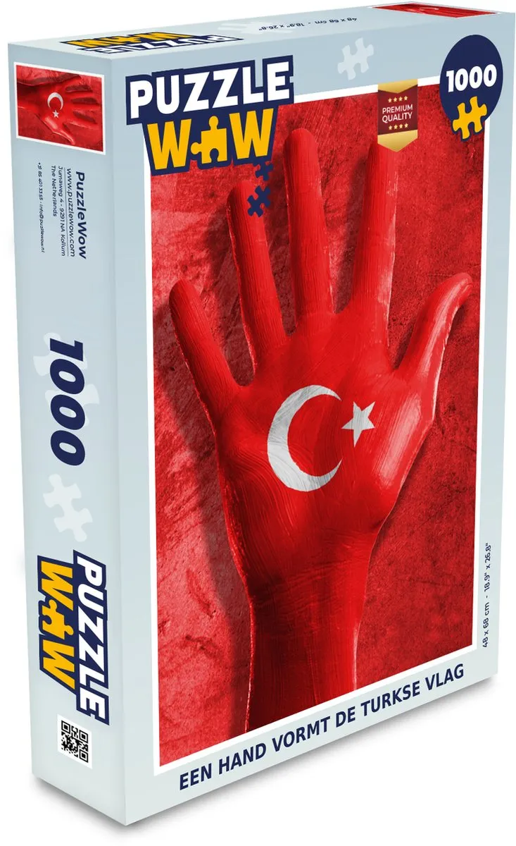 PuzzleWow Turkse Vlag Legpuzzel 1000 Stuks